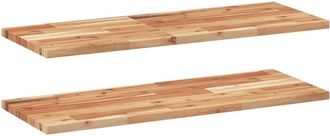 vidaXL Estante Flotante 2 Uds Madera Acacia Acabado Aceite 80x30x2 Cm Vidaxl