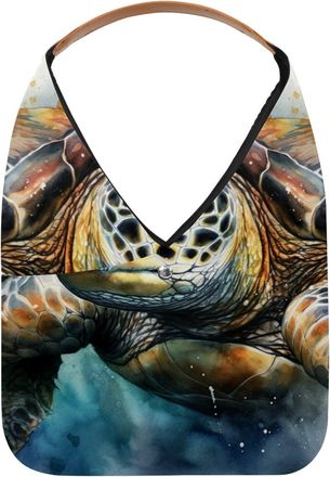 Generic Sea Turtle Reusable Lightweight Grocery Bags - Foldable Into Compact Pouch, Washable & Sturdy, Multipurpose for Shopping and Travel