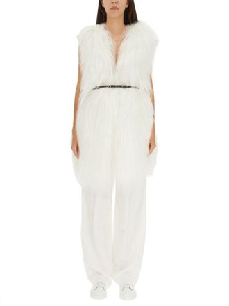 Fabiana Filippi Fluffy White Fur Vest