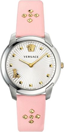 Versace Audrey V Horloge - Dames - Horloges - Grijs - ONE Size - Leer - Accessoires