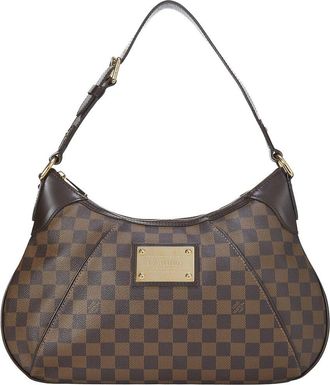 Louis Vuitton Brown Damier Ebene. & Vachetta Leather Thames Gm (Authentic Pre-Loved)