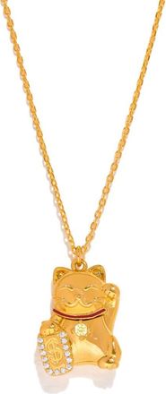 Girls Crew Lucky Cat Locket Necklace in Gold at Nordstrom