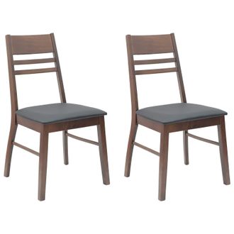 vidaXL Sillas De Comedor 2 Pcs Marr&oacute;n Claro 43 X 54 X 89 Cm Vidaxl