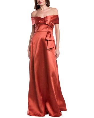 Rene Ruiz Off-The-Shoulder A-Line Gown