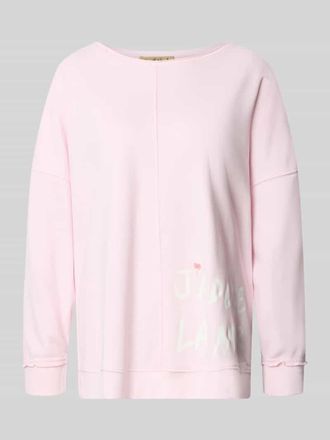 Smith & Soul Oversized Sweatshirt mit Statement-Print und Rollsaum in Hellrosa, Gr&ouml;&szlig;e XXL