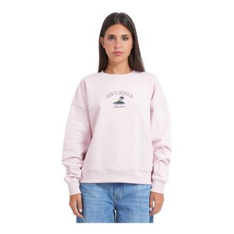 Guess Hoodies & sweatvesten, Dames, Roze, M, Katoen, Katoenen sweatshirt