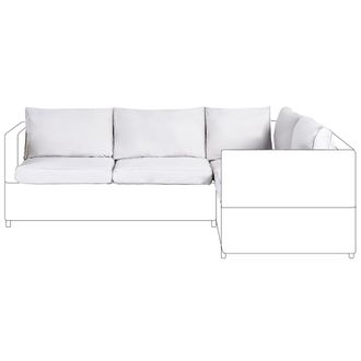 Beliani Conjunto De Fundas De Cojines De Exterior Para Cojines De Asiento Y Respaldo De Sof&aacute; Gris Claro Avola