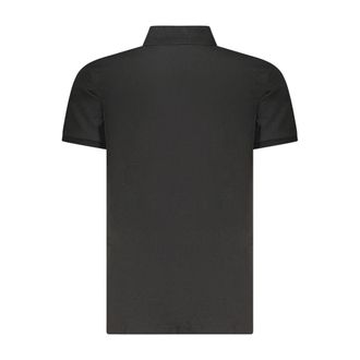 Calvin Klein Embroidered Logo Cotton Polo Shirt - Black