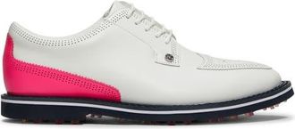 G/Fore Gallivanter Brogue Golf Shoe in Snow /Knockout Pink at Nordstrom, Size 10.5