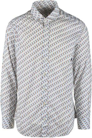 Mariano Napoli Multicolor Geometric Cotton Shirt