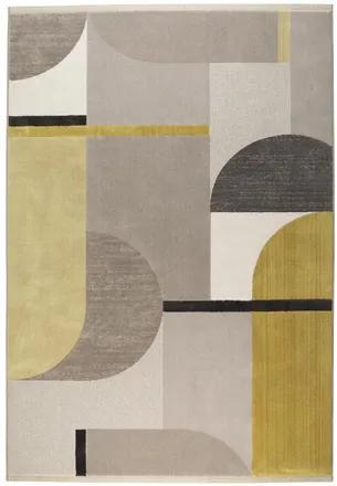 Zuiver Design Teppich Hilton Grey/Yellow 160 x 230 cm