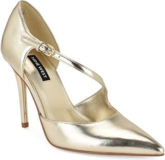 Nine West Candela Pointed Toe Pump in Gold at Nordstrom, Size 10.5