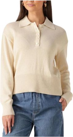 Modstr&ouml;m Truien & Vesten, Dames, Beige, S, Elegante witte polotrui