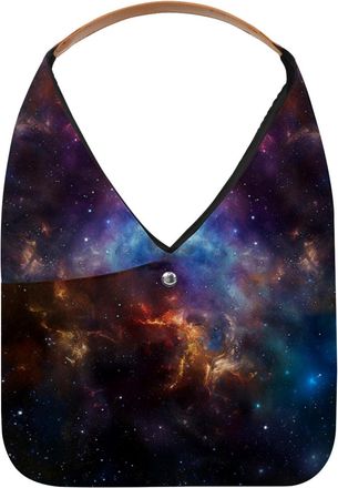 Generic Stars Nebula Reusable Lightweight Grocery Bags - Foldable Into Compact Pouch, Washable & Sturdy, Multipurpose for Shopping and Travel