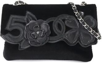 Chanel Borsa a spalla Pre-owned in velour - - Pre-owned - Donna - Nero - ONE SIZE