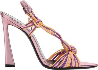 Saint Laurent Multicolor Calfskin Stiletto Heel Womens Sandals
