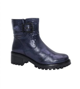 Eric Michael Womens Leah Bootie In Blue Metallic