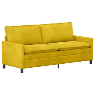 vidaXL Sof&aacute; Amarillo 196 X 81 X 87,5 Cm Terciopelo Vidaxl