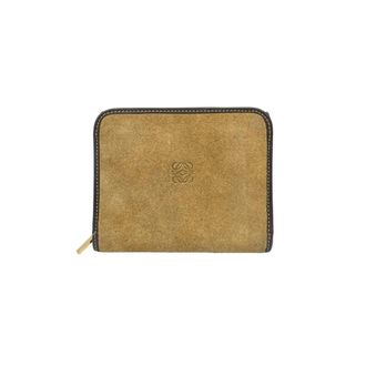Loewe Beige Brown Suede Leather Wallet (Bi-Fold) (Pre-Owned)