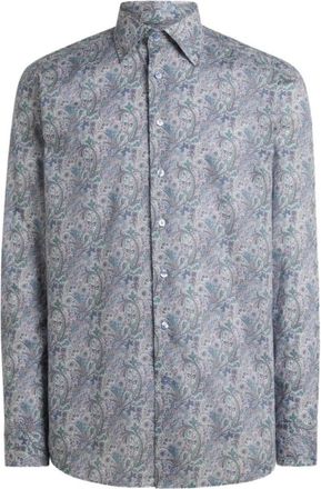 Etro Roma Overhemd met 8 cm Kraag - Heren - Casual Overhemden - Veelkleurig - XL - Overhemden
