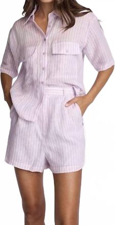 Sundays Crosby Shirt In Lavender Stripe