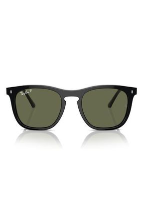 Ray-Ban 53mm Polarized Square Sunglasses in Black at Nordstrom
