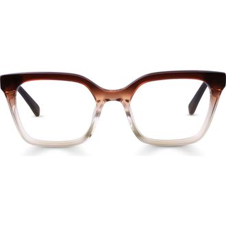 Eyebobs Overlook 50mm Cat Eye Readers in Walnut /Almond Crystal at Nordstrom, Size +1.00