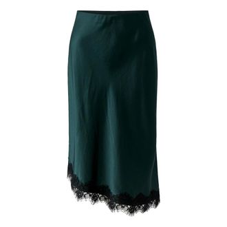 Oui Gonna in raso - - Skirts - Donna - Verde - XS