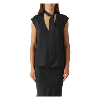 Twinset Overhemden, Dames, Zwart, M, Top Donna