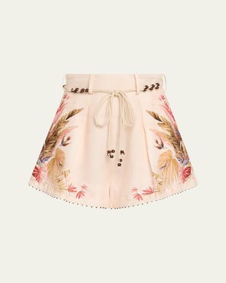 スカート ZIMMERMANN Woman Skirt Gnawed Blue 3548TSS255 TLBLBTFLO Zimmermann Short ZIMMERMANN Woman color Gnawed Blue from