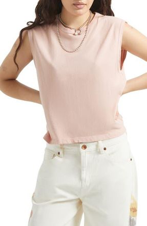 Brixton Carefree Organic Cotton Muscle Tank in Silver Pink at Nordstrom, Size X-Small
