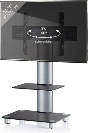ebuy24 Ebuy24 - Soporte De Tv Vcm Con Suelo Intermedio De 32 A 70 Pulgadas Vesa M&aacute;x. 600x400 Soporte Fernseh De Aluminio Soporte De Tv Dimensiones Aprox. Al.