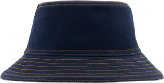 Burberry Reversible Denim Cotton Bucket Hat, Size Large