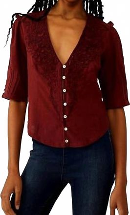 Free People Cotton Embroidered Blouse