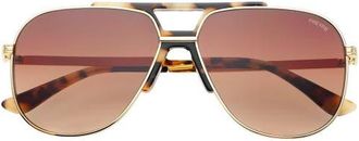 Freyrs Eyewear Logan Aviator Sunglasses in Gold /Brown at Nordstrom