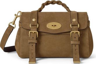Mulberry Mini Alexa Suede Satchel in Salcombe Sand at Nordstrom