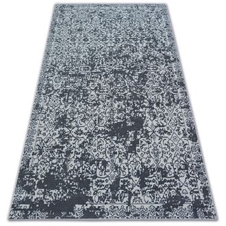 RugsX Rugsx - Alfombra Sense Micro 81260 Vintage Blanco/antracita Grey 80x150 Cm