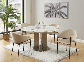 Pascal Morabito Sedia con braccioli in Velluto e Metallo Nero Beige - Lotto di 2 - ORDIDA di Pascal MORABITO