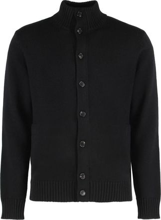 Slowear Virgin Wool Cardigan - Heren - Vesten - Zwart - M - Truien & Vesten