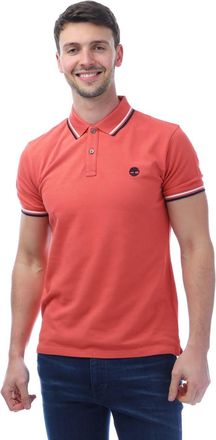 Timberland Heren Oyster River Logo Poloshirt (Roze)