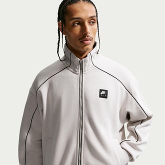 Nike Mens Air Fleece Track Jacket in Grey | IF1262-072