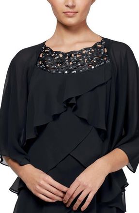 S.L. Fashions Multi Wear Shawl in Black at Nordstrom, Size Small