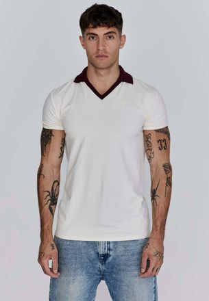 Siksilk Poloshirt SIKSILK Siksilk Polo Polo T-Shirt, Herren, Gr. XL, beige, Obermaterial: 95% Baumwolle CO. 5% Elasthan EL., Shirts Poloshirt