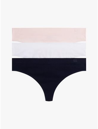Tommy Hilfiger Womens Seamless Thong 3-Pack - Multi - XL