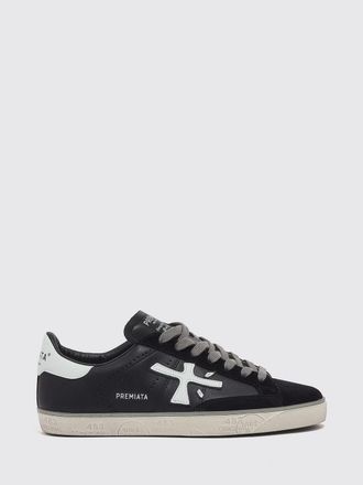 Premiata Steven Distressed-Effect Calf Leather Trainers