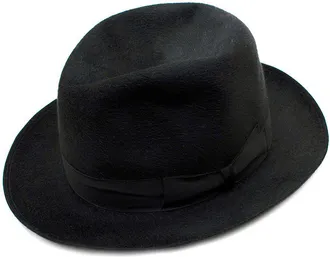 Borsalino Black Trilby Hat
