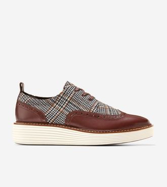 Cole Haan Womens &Oslash;riginal Grand Platform Wingtip Oxford Shoes - Brown Size 10.5
