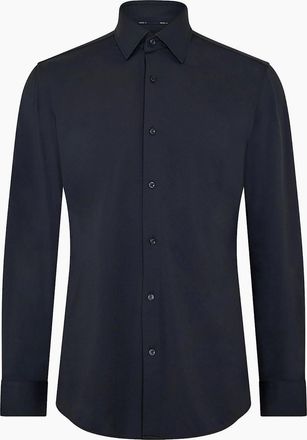 HUGO BOSS Mens P Hank Kent Long Sleeve Oxford Shirt - Black - Size: 42/Regular