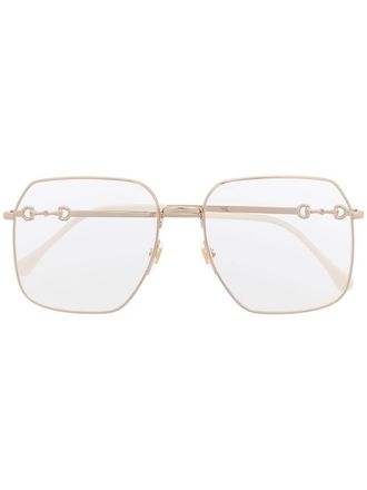 Gucci Occhiali squadrati oversize - Oro