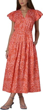 Wit & Wisdom Wit & Wisdom Short Structured Shoulder Cap Sleeve Maxi Dress